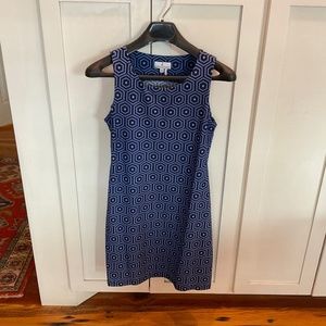 Jude Connally Size Small Blue Geometric Print Dress
